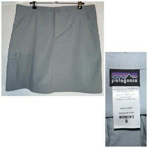 Patagonia Shorts Women's 8 Gray Tech Cargo Pocket 11313S8‎ Golf Tennis Skort